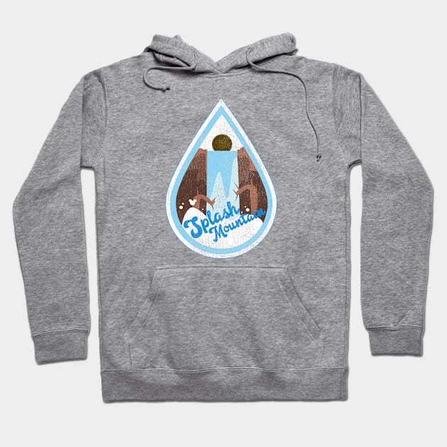 Splash Mountain (distressed) Hoodie by Yellow Hexagon Designs